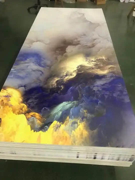 1220*2400mm UV PVC Lembaran Marmar Panel Dinding Kalis Air